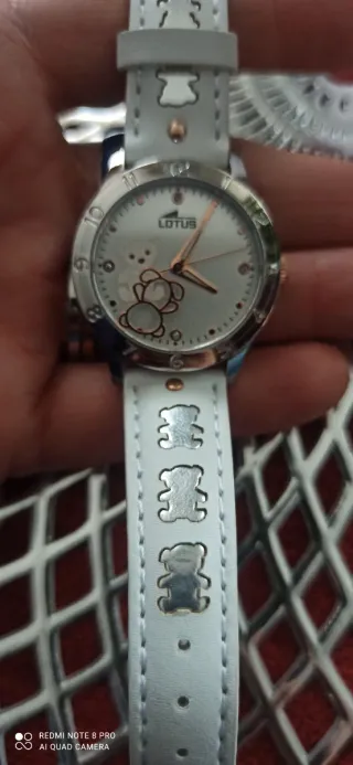Reloj Lotus niña blanco y rosa