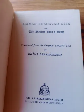Srimad Bhagavad-Gita traducido por Swami Paramanan