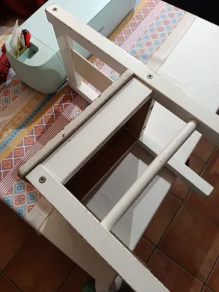 Silla infantil de madera para pintar