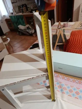 Silla infantil de madera para pintar