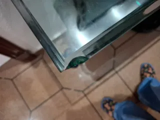 Mueble de entrada cristal y metal