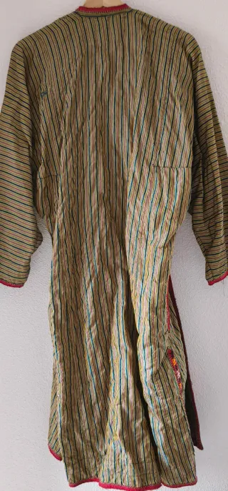 Chapan Seda Ikat Antiguo Uzbekistán