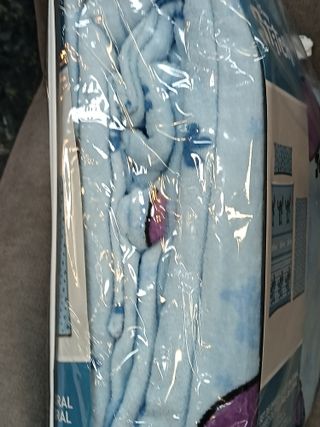 Juego Sábanas Coral Stitch Disney Azul/Morado