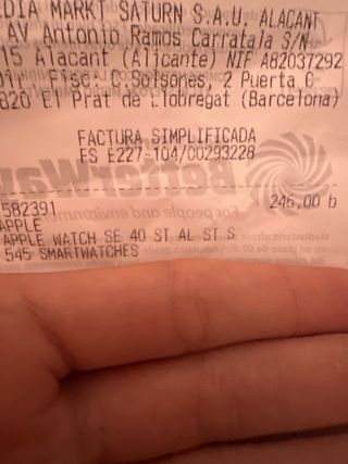 Apple Watch SE 40mm Plata/Blanco