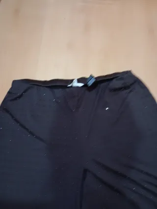 Pantalón marrón  chocolate brillante ancho