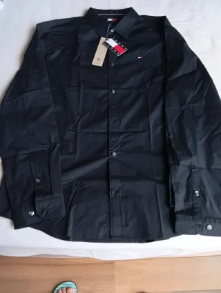 Camisa Tommy Hilfiger Negra Slim Nueva