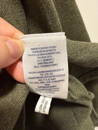 Polo Ralph Lauren Manga Larga Talla L Verde