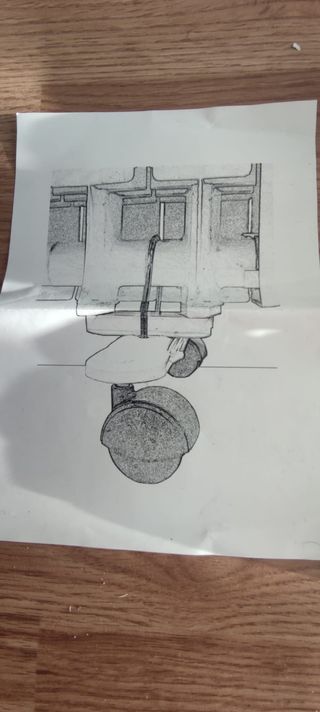 Ruedas para emisor térmico. Buen estado