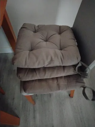 Funda/ cojín para silla color gris