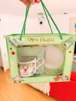 Juego Tazas Cerámica Navidad