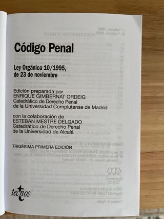 Código Penal: Ley Orgánica 10/1995, de 23 de no...