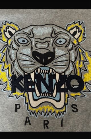 Sudadera Kenzo Tiger Gris Multicolor