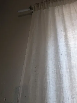 Cortinas blancas de tela