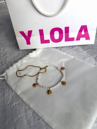 Pulsera Bimba y Lola perlas y oro