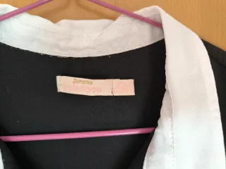 Camisa Bershka negra y blanca transparente