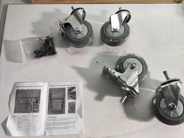 Carro para Libros de 3 Niveles Estantería de Libro