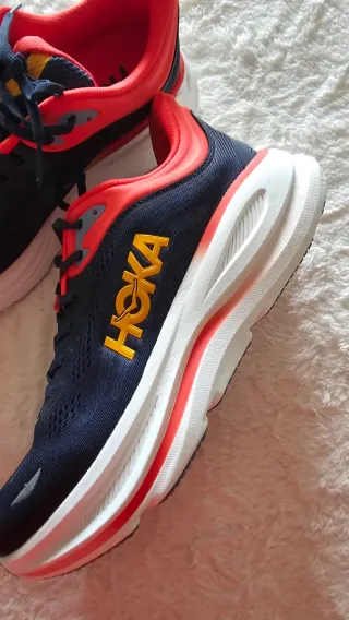 Zapatillas Hoka Bondi 9 Azul/Rojo