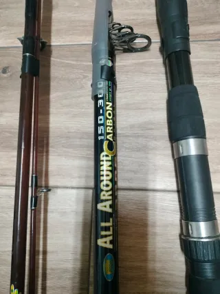 Cañas de pesca y carretes