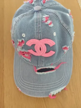 Berretto da donna usurato rosa e blu