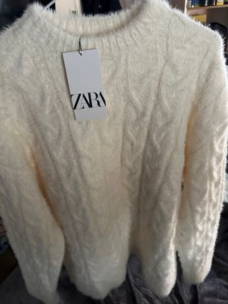 Jersey Zara Blanco Trenzado