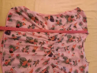 Blusón playero niña estampado tropical