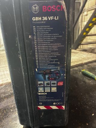 Taladro Bosch GBH 36 VFLI con batería y cargador
