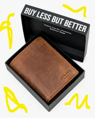 Portafoglio Berliner Bags Uomo Pelle Marrone