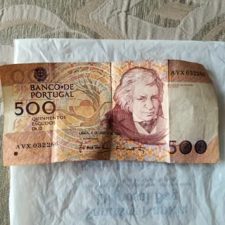 3 Billetes Antiguos: Brasil, Portugal, Corea