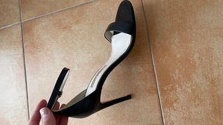 Sandalias Zara Basic Piel Tacón Negro