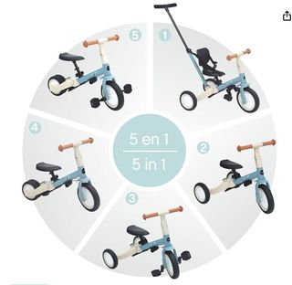 Bicicleta 5 en 1 per bambini (1-5 anni)