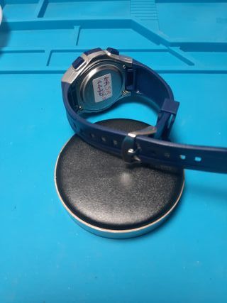 Reloj Digital MURAY Azul y Plateado