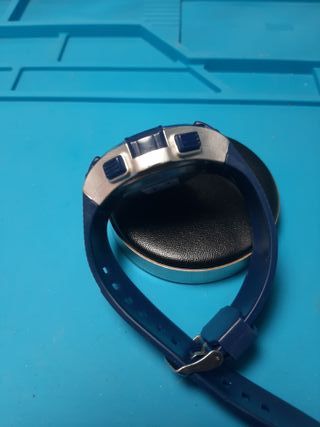 Reloj Digital MURAY Azul y Plateado