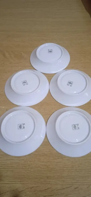 Set 5 piattini in porcellana