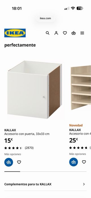 Accesorios Estantería Kallax Ikea