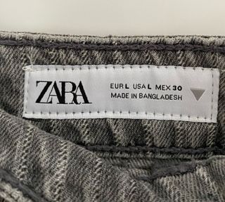 Falda Vaquera Gris Zara Talla L