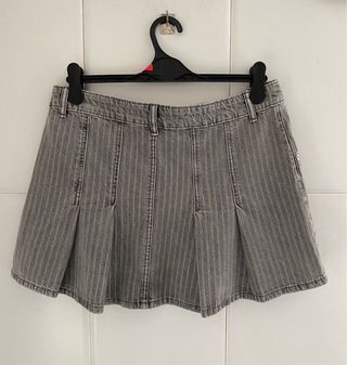 Falda Vaquera Gris Zara Talla L