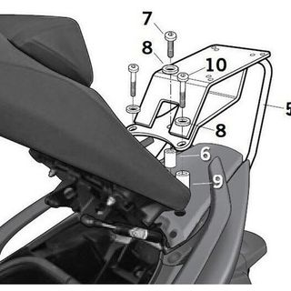YAMAHA T MAX 500 2008 - 2011 SOPORTE BAUL SHAD