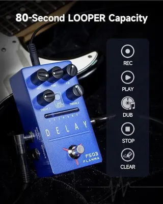 Pedal Guitarra FLAMMA FS03 Delay