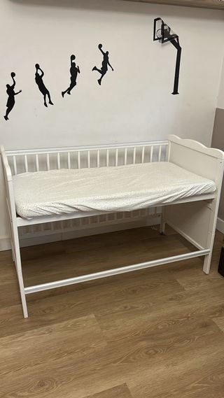 Cuna bebé con colchón espuma