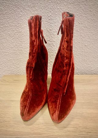 Botines Zara Terciopelo Talla 37