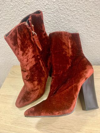 Botines Zara Terciopelo Talla 37