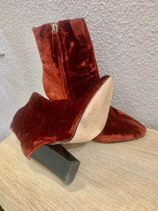 Botines Zara Terciopelo Talla 37