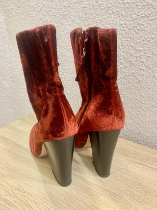 Botines Zara Terciopelo Talla 37