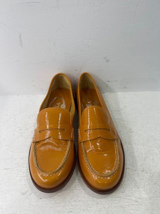 Mocassini donna arancioni vernice