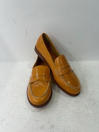 Mocassini donna arancioni vernice