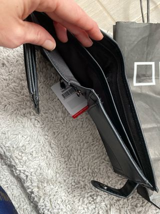 Portafogli Misako in pelle nera da uomo