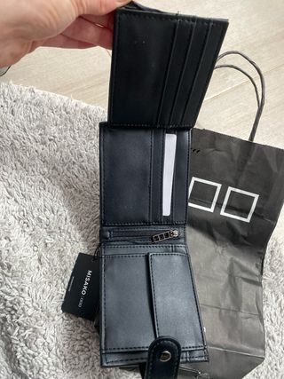 Portafogli Misako in pelle nera da uomo