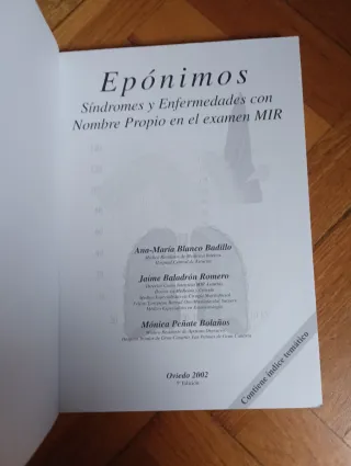 Epónimos de Medicina. 5 edicion