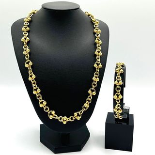 PULSERA BOLAS DIAMANTADAS, Hueca. Oro 18k.