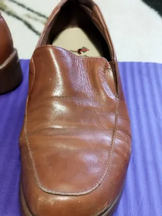 Zapatos de piel unisex marrones talla 38